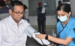 बाँकेका पत्रकारहरुको निःशुल्क मुटु जाँच