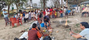 राप्तीसोनारी–७ मा अध्यक्ष पौडेलद्वारा अमर ज्योति माविको भवन शिलान्यास