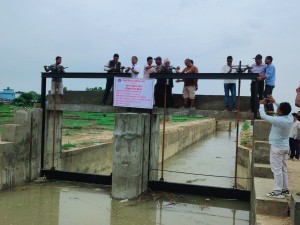 सिक्टा सिंचाई आयोजनाले गति लिँदै, ११ किलोमिटर लामो गुरुवागाउँ नहरमा पानी छोडियो