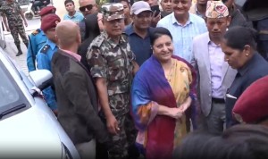 पूर्वराष्ट्रपति भण्डारी १० वर्षपछि पुगिन् एमाले मुख्यालय