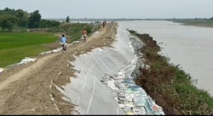 राप्ती नदीमा आपतकालीन तटबन्ध निर्माण भएपछि राहत