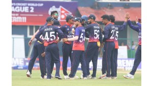 विश्वकप लिग २ मा अमेरिकामाथि नेपालको उत्कृष्ट प्रदर्शन,१२२ रनले अमेरिका पराजित