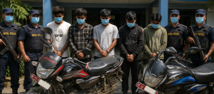 चोरीको मोटरसाइकलले नै गर्‍यो गिरोहको पर्दाफास, पाँच जना पक्राउ