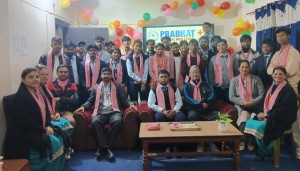 प्रभात मेमोरियलका कक्षा ११ का विद्यार्थीको भब्य स्वागत