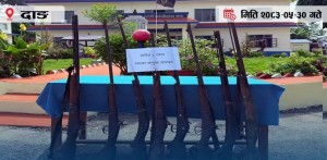 दाङका विभिन्न स्थानबाट ८ नाल अवैध भरुवा बन्दुक प्रहरीको नियन्त्रणमा