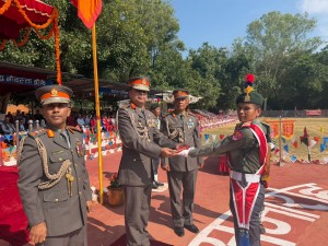 नौवस्तामा सशस्त्र प्रहरी जवान आधारभूत तालिम पूरा गरेका ११६ जना दीक्षित