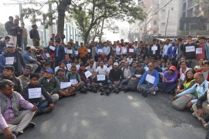 पत्रकार सुरेश मारिएको घटनाको विरोध