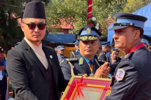 बाँकेका प्रहरी प्रमुख एसपी अंगुर जिसीलाई पूर्णशान्ति पुरस्कार
