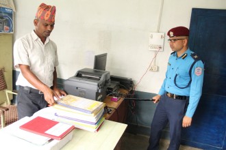 प्रहरी निरीक्षक रामद्वारा इलाका प्रहरी कार्यालय रामपुरको निरीक्षण