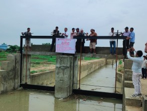 सिक्टा सिंचाई आयोजनाले गति लिँदै, ११ किलोमिटर लामो गुरुवागाउँ नहरमा पानी छोडियो