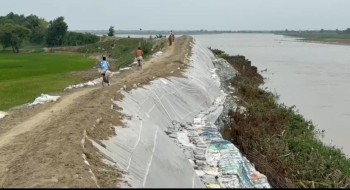 राप्ती नदीमा आपतकालीन तटबन्ध निर्माण भएपछि राहत