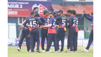 विश्वकप लिग २ मा अमेरिकामाथि नेपालको उत्कृष्ट प्रदर्शन,१२२ रनले अमेरिका पराजित
