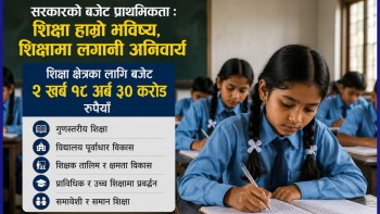 शिक्षा क्षेत्रमा २ खर्व १८ अर्व ३० करोड बजेट