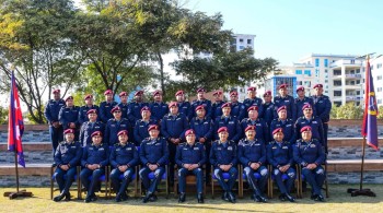 एसपीमा बढुवा भएका १६ प्रहरी अधिकृतले पाए दर्ज्यानी चिन्ह