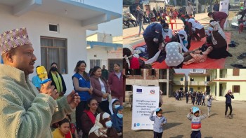 नेपालगञ्जमा भूकम्पीय सुरक्षा सचेतनार्थ समुदायस्तरीय कृत्रिम घटना अभ्यास