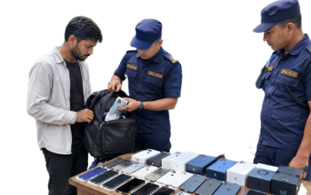 नेपालगन्जबाट साढे ३ लाख रुपैयाँ बढीका मोबाइल बाँके प्रहरीको नियन्त्रणमा