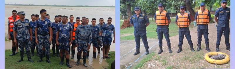 राप्ती नदीमा खतराको घण्टी बज्यो, ठुलो संख्यामा सुरक्षाकर्मी परिचालन