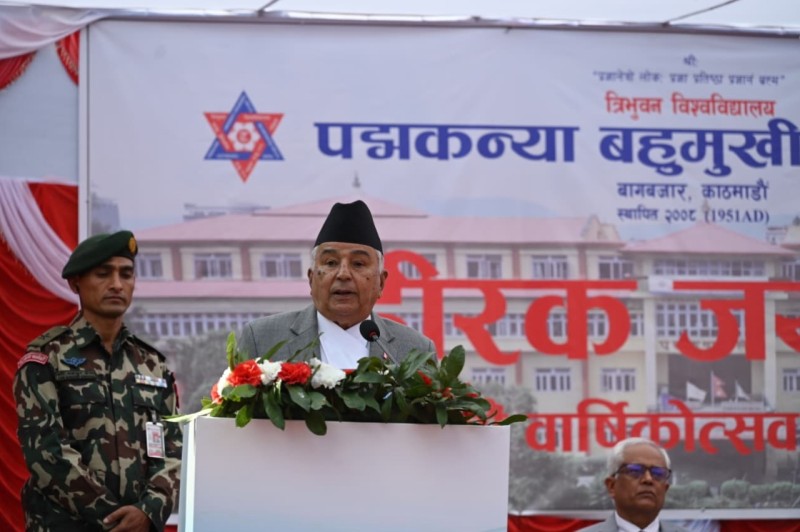 फागुन २१ को निर्वाचन देश,जनता र लोकतन्त्रका लागि अपरिहार्य:राष्ट्रपति पौडेल