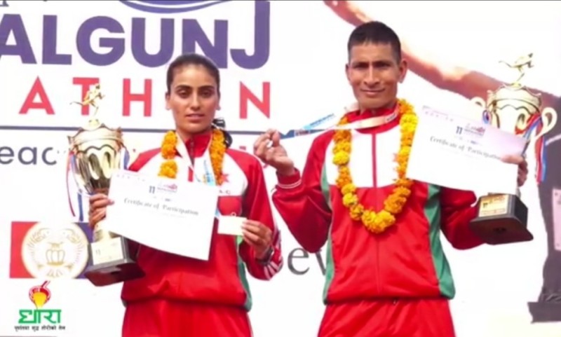 नेपालगञ्ज म्याराथनको उपाधि सेनाका खडकलाई, हाफ म्याराथन जितिन पुर्णलक्ष्मीले