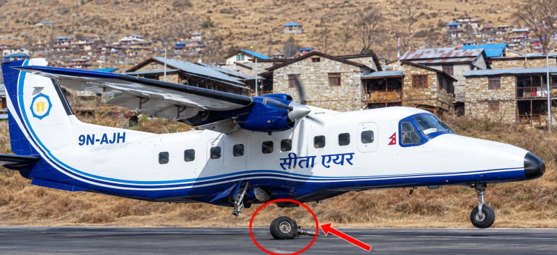 नेपालगन्जबाट डोल्पा उडेको सीता एयरको जहाजको अवतरणका क्रममा पांग्रा खुस्कियो