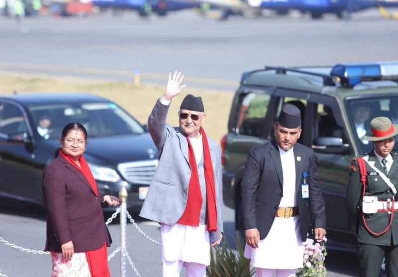 प्रधानमन्त्री ओली चीन प्रस्थान